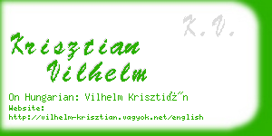 krisztian vilhelm business card